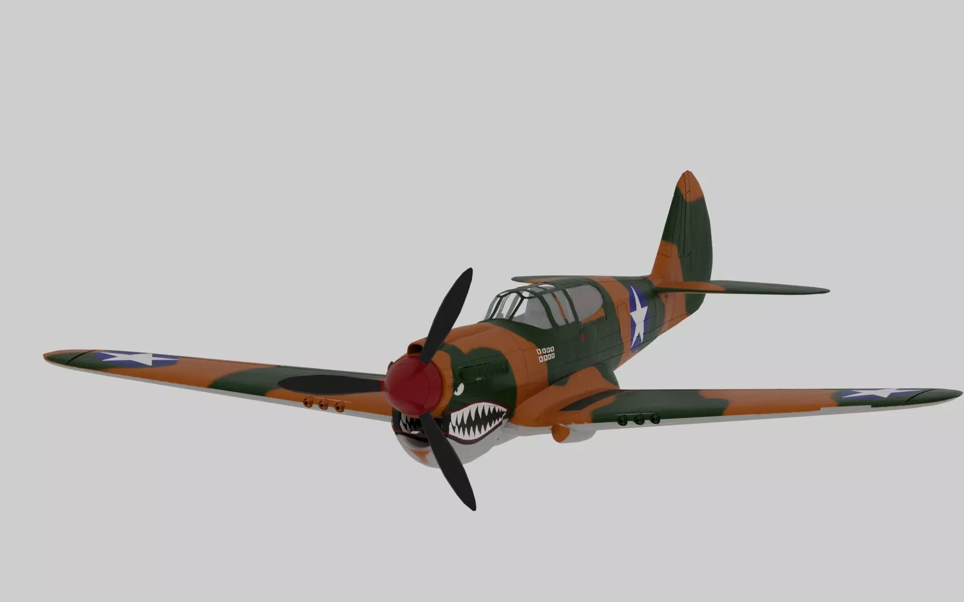 Curtiss P-40 3D model