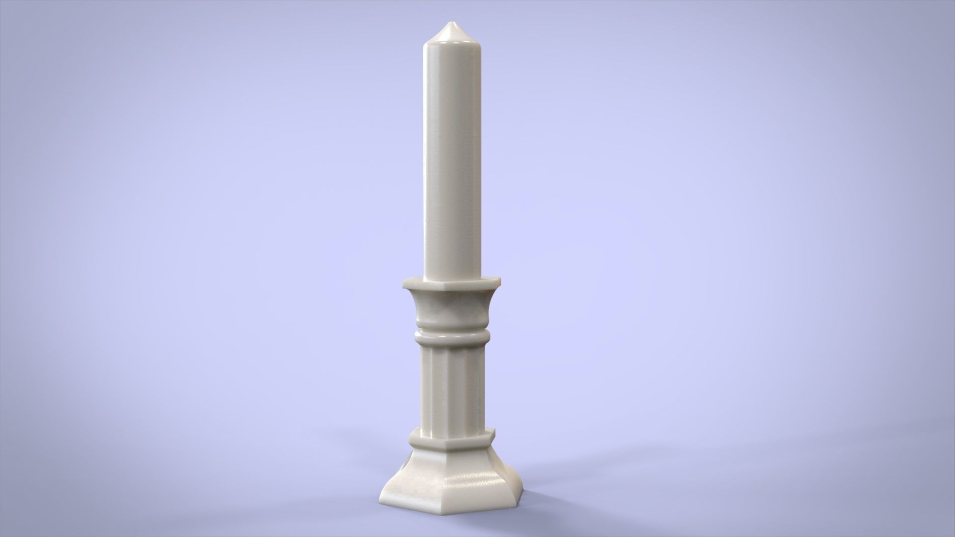 Candle for silicone mold 3D print model_4
