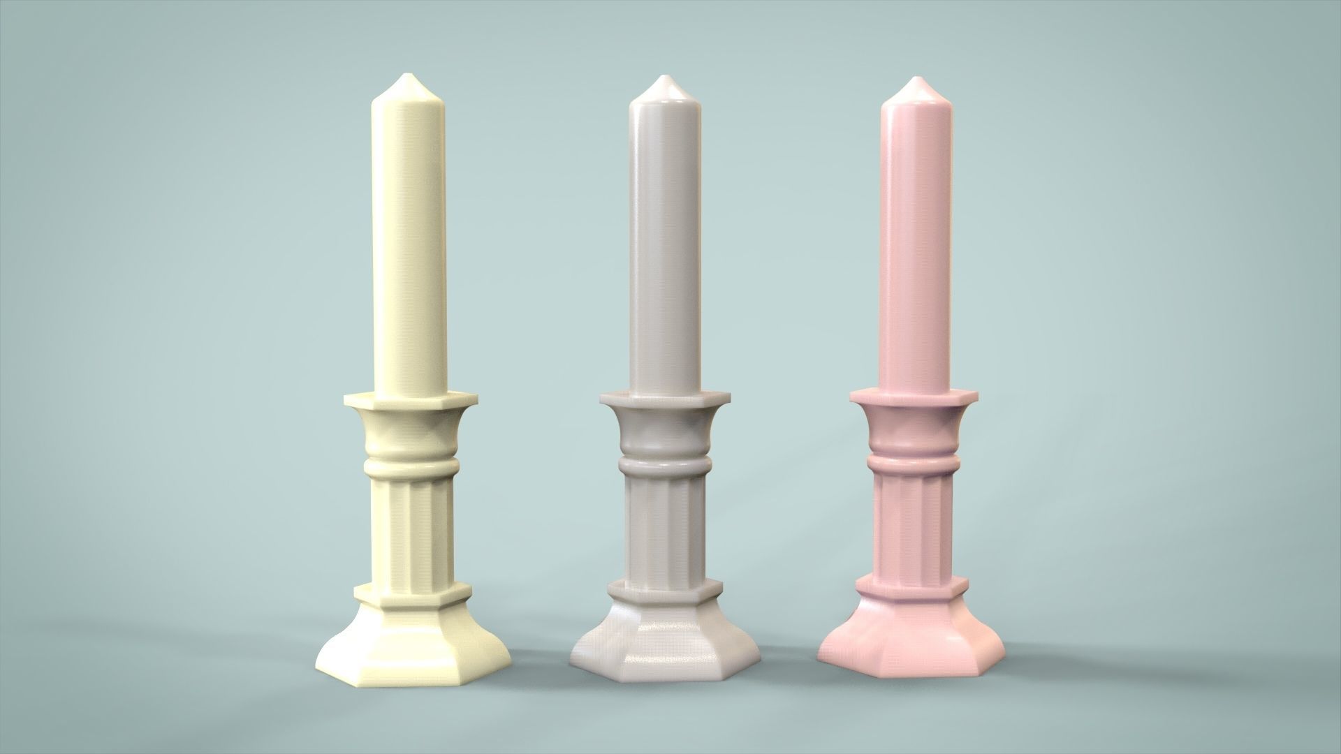 Candle for silicone mold 3D print model_5