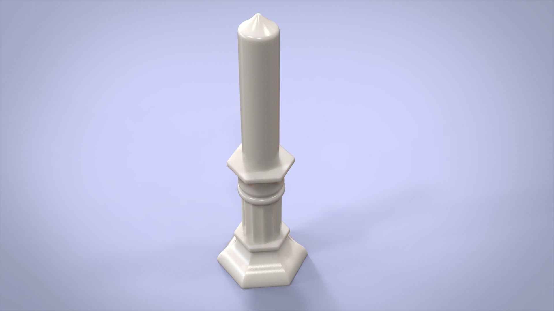 Candle for silicone mold 3D print model_3