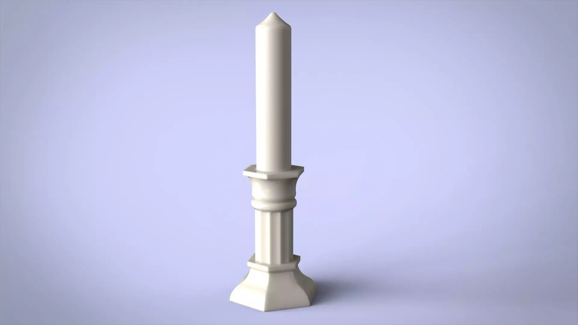 Candle for silicone mold 3D print model_0