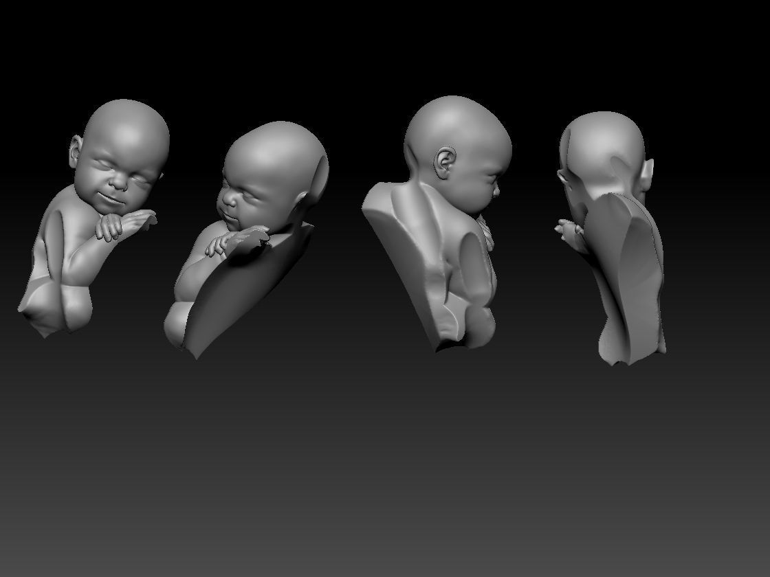 BABY IN TWO HANDS 3D print model_6