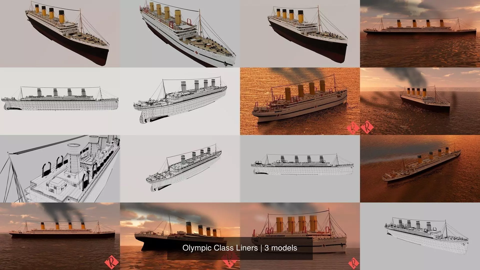 Olympic Class Liners 3D Model Collection_1