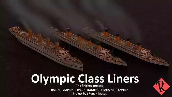  Olympic Class Liners 3D Model Collection