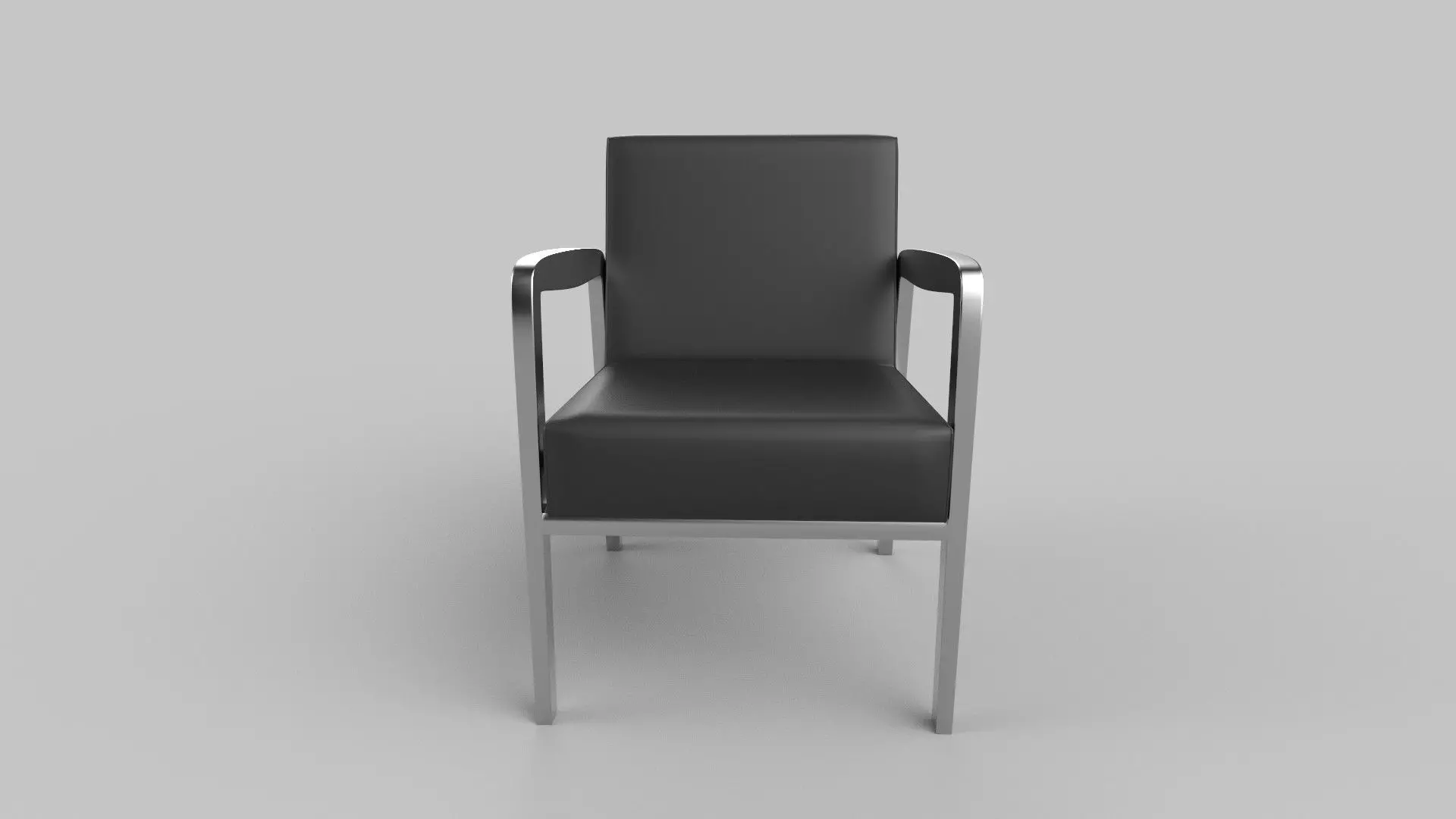 chair leather Low-poly 3D model_0