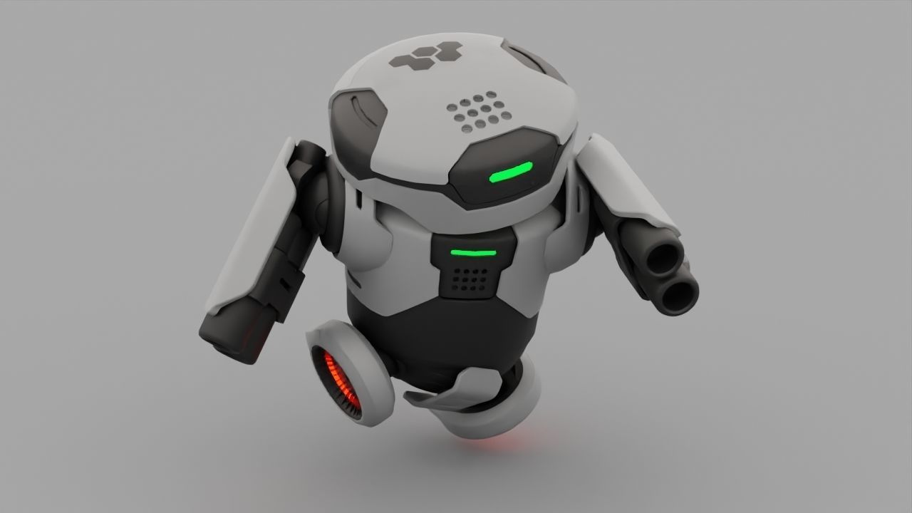 Combat Robot NIOVI  rigged 3D model_15