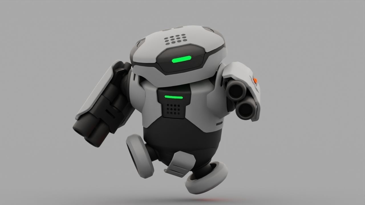 Combat Robot NIOVI  rigged 3D model_11