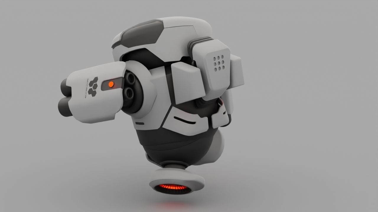 Combat Robot NIOVI  rigged 3D model_5