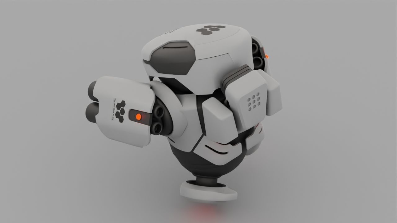 Combat Robot NIOVI  rigged 3D model_13