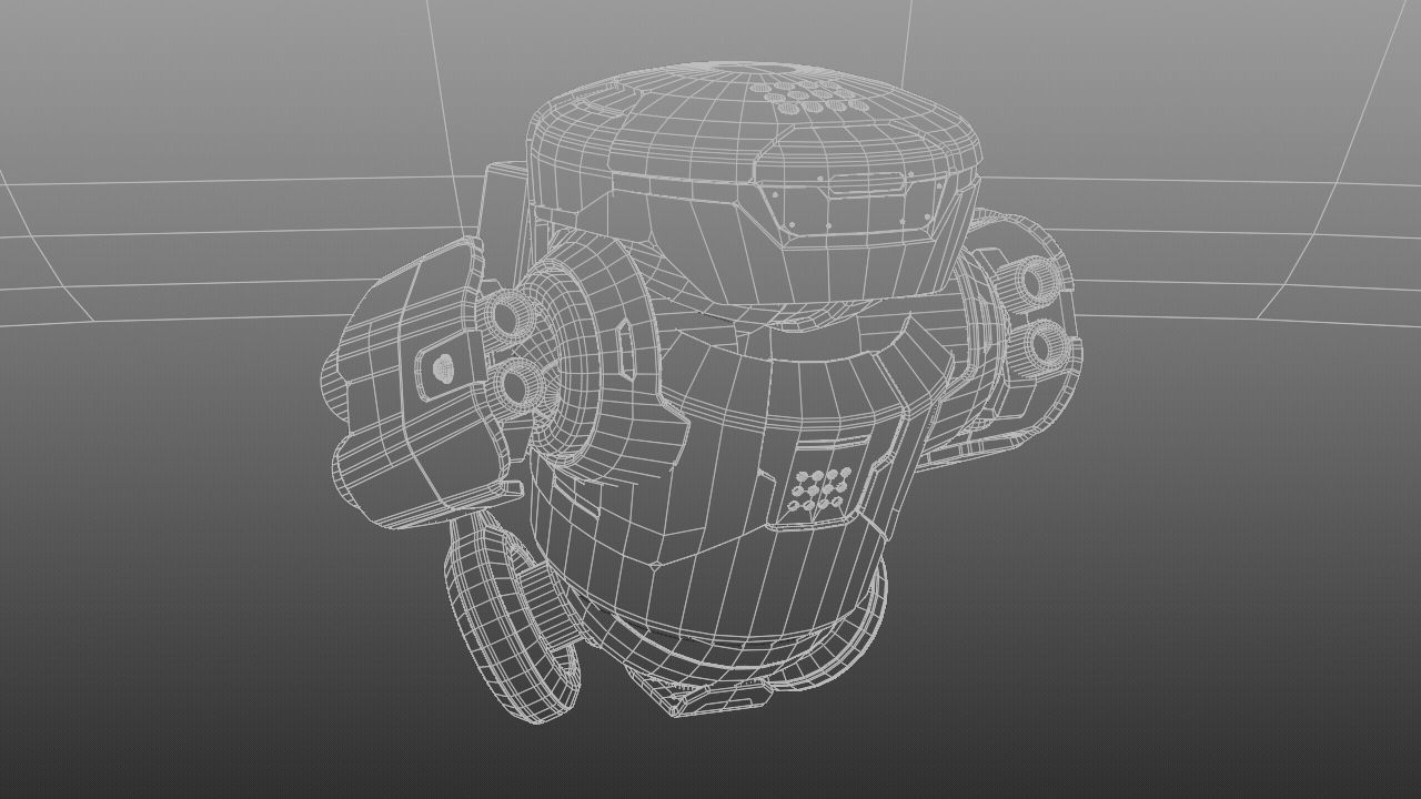 Combat Robot NIOVI  rigged 3D model_36