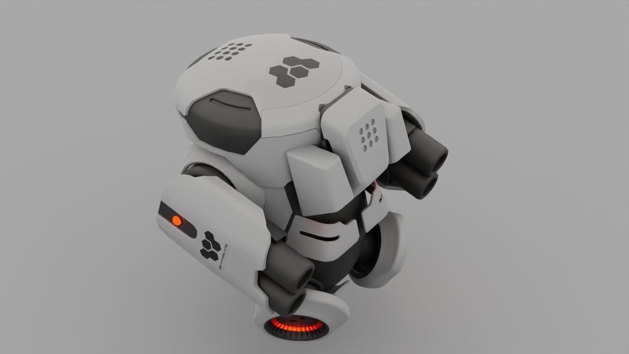 Combat Robot NIOVI  rigged 3D model_20