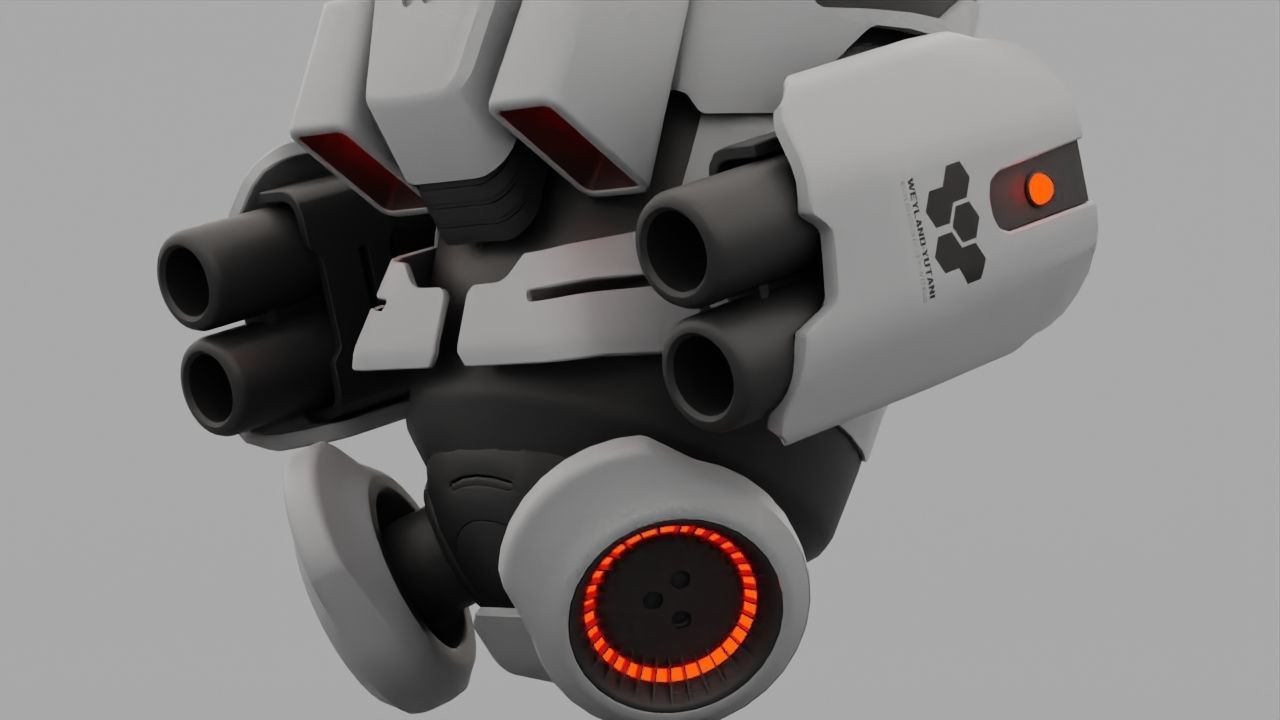 Combat Robot NIOVI  rigged 3D model_22