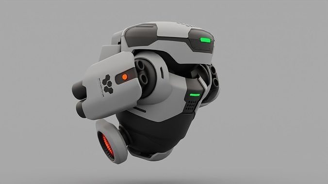 Combat Robot NIOVI  rigged 3D model