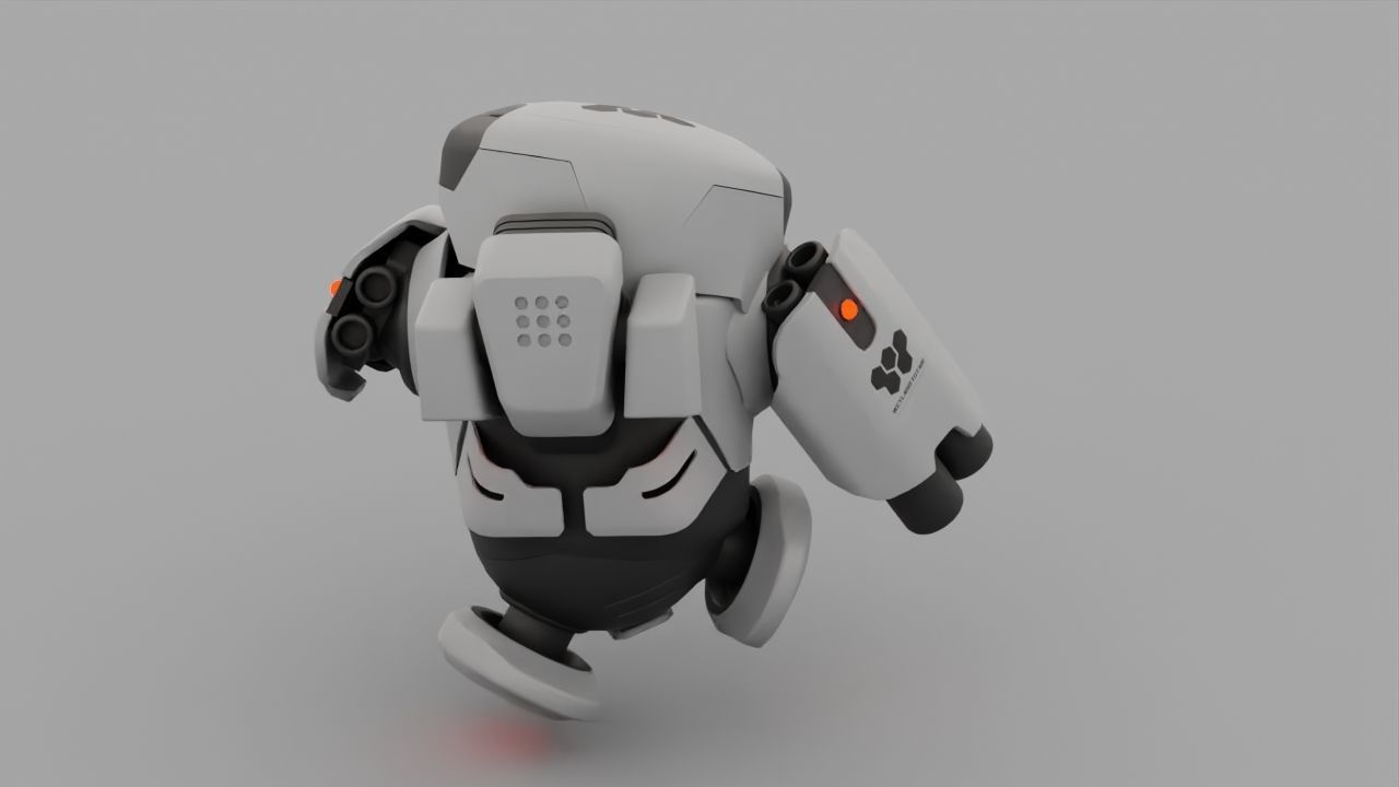 Combat Robot NIOVI  rigged 3D model_7