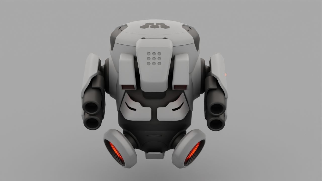 Combat Robot NIOVI  rigged 3D model_21