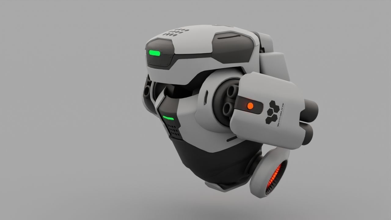 Combat Robot NIOVI  rigged 3D model_18