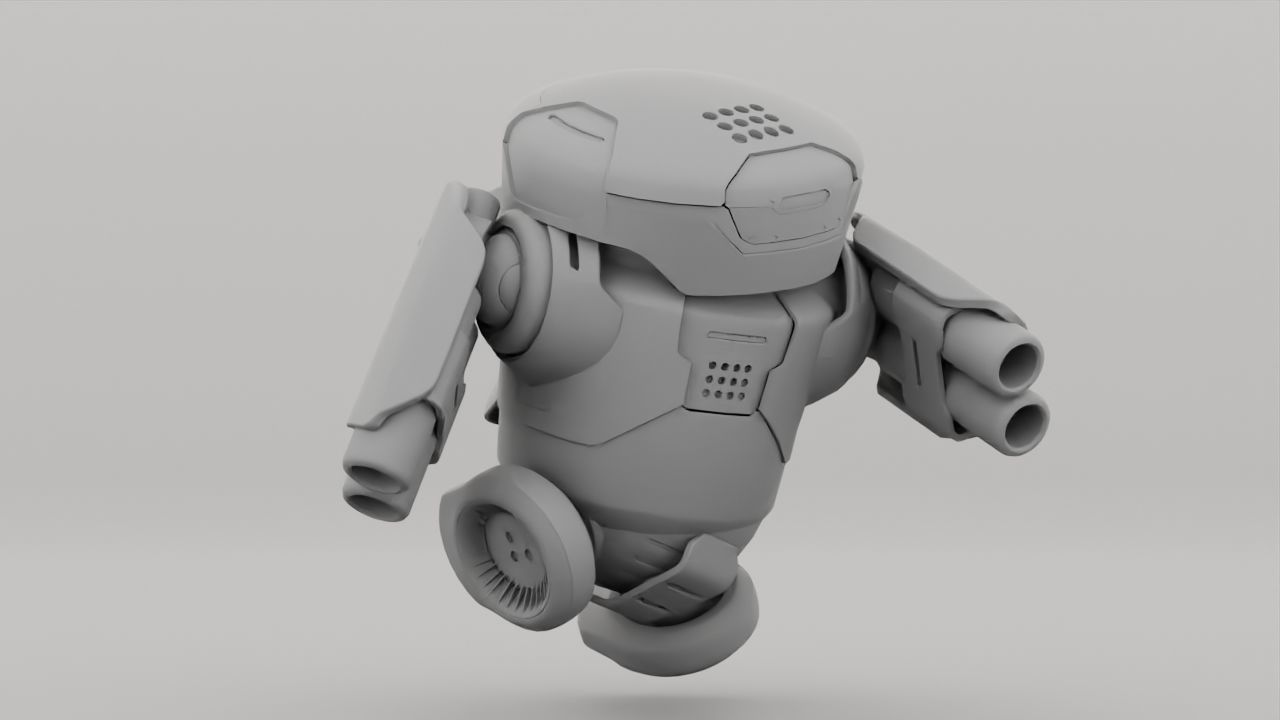 Combat Robot NIOVI  rigged 3D model_34