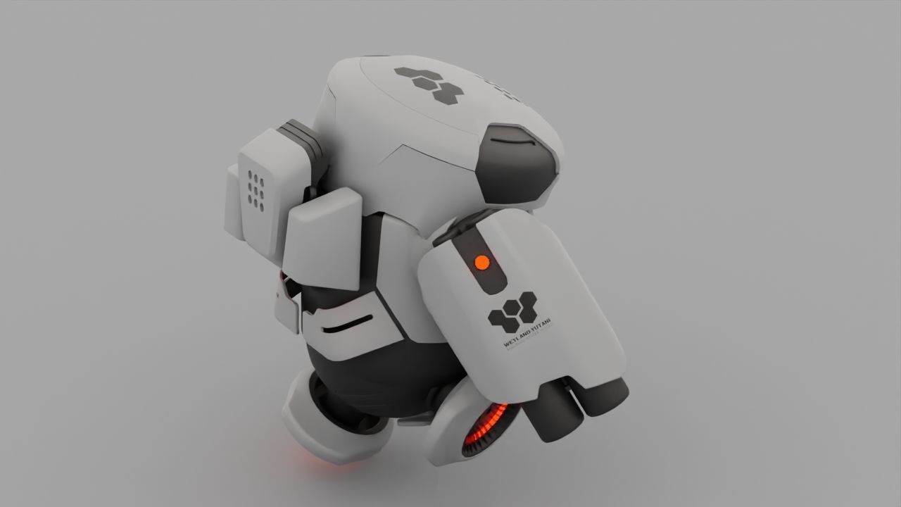 Combat Robot NIOVI  rigged 3D model_14