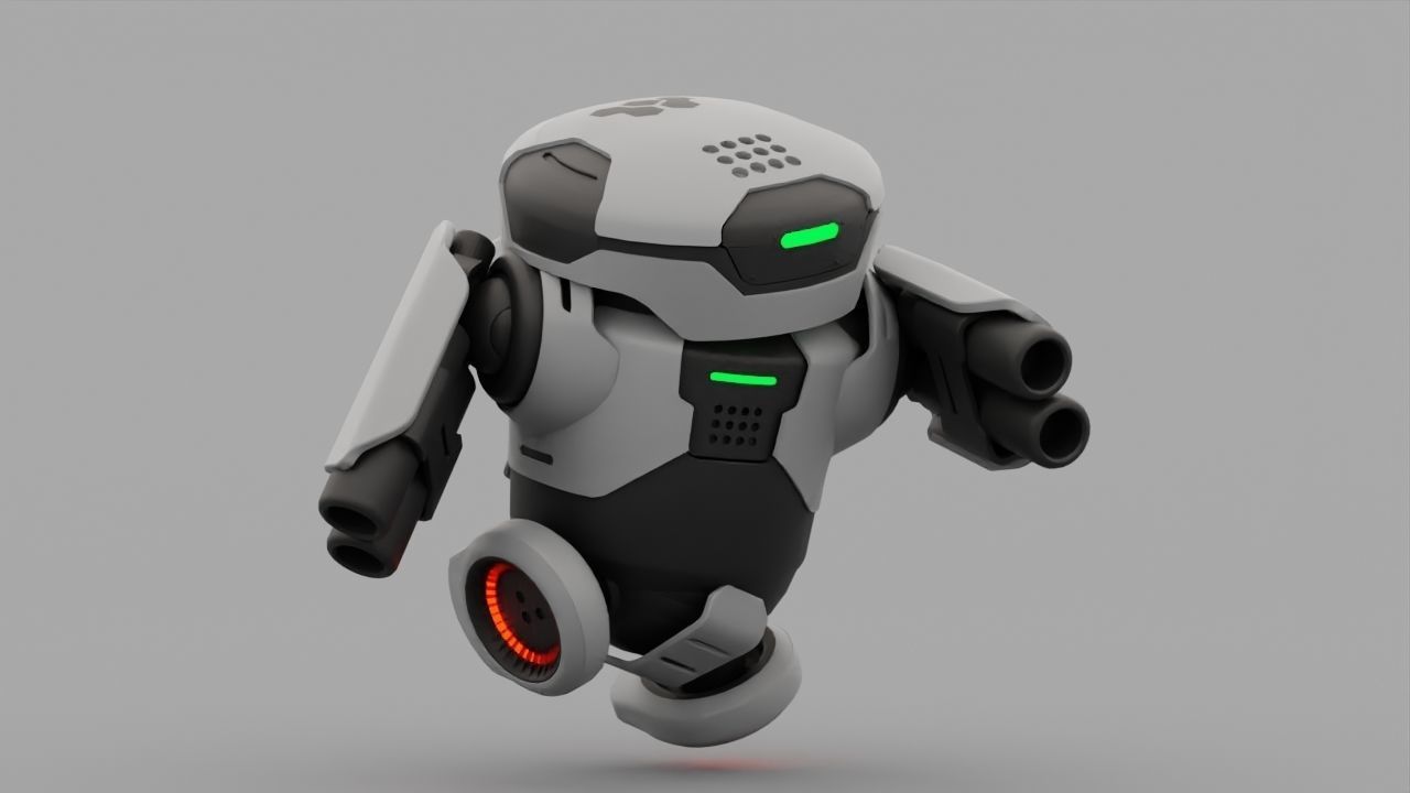 Combat Robot NIOVI  rigged 3D model_10