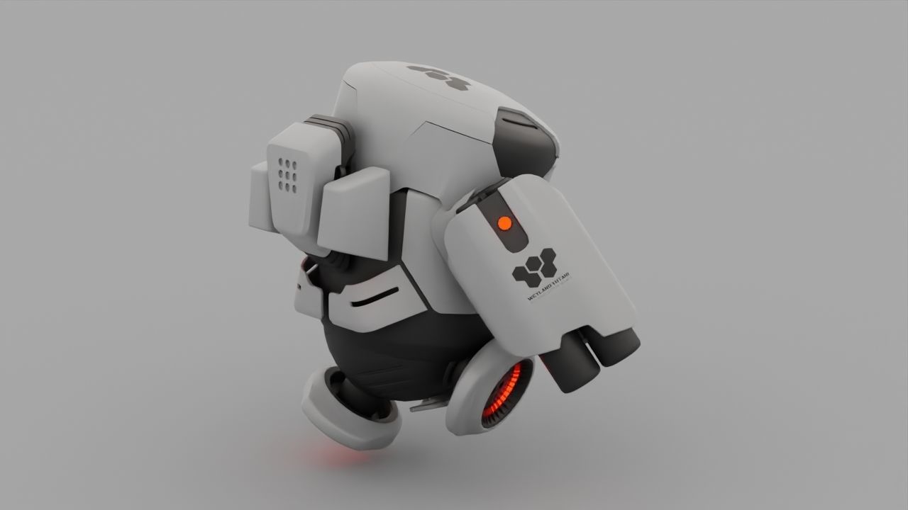 Combat Robot NIOVI  rigged 3D model_8
