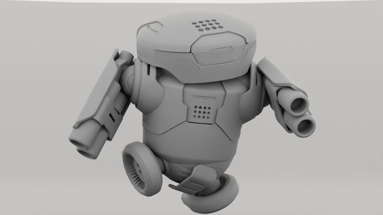 Combat Robot NIOVI  rigged 3D model_29