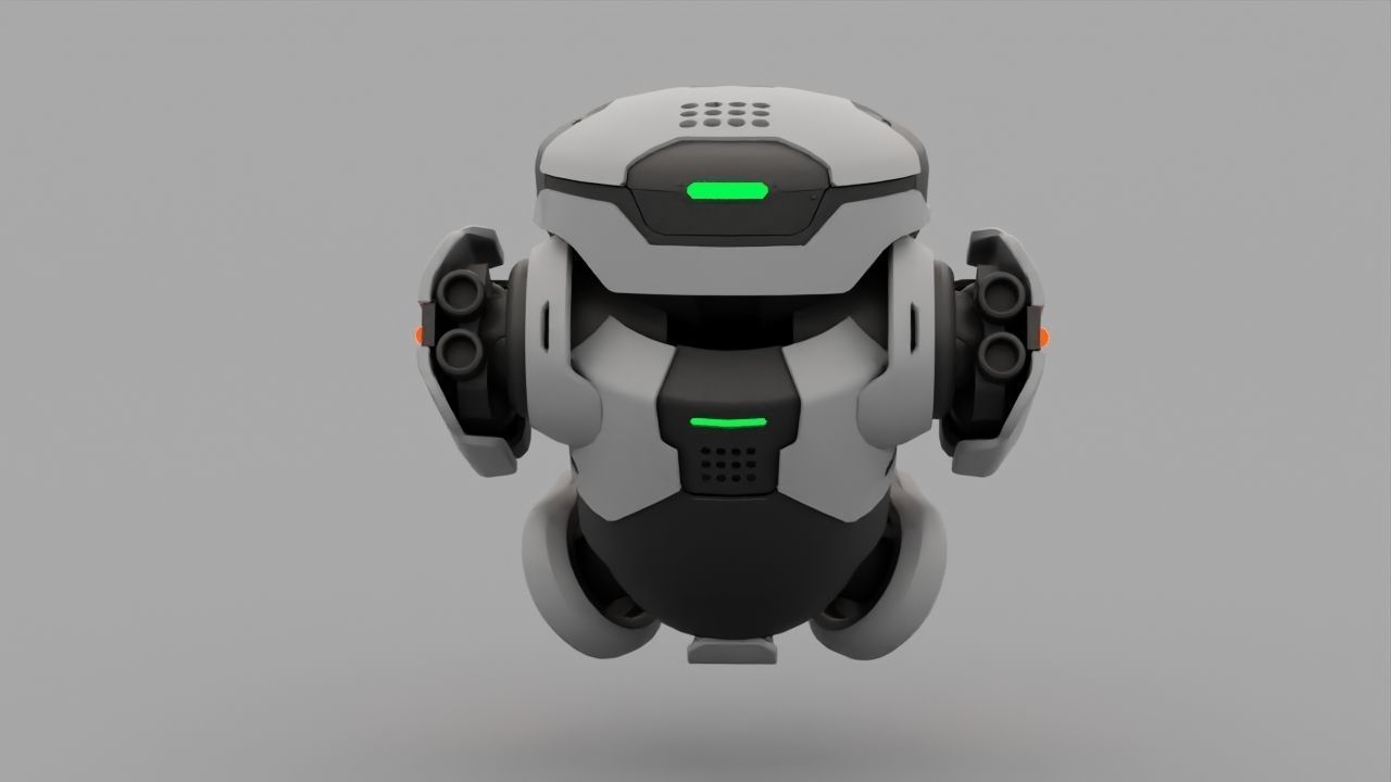 Combat Robot NIOVI  rigged 3D model_17