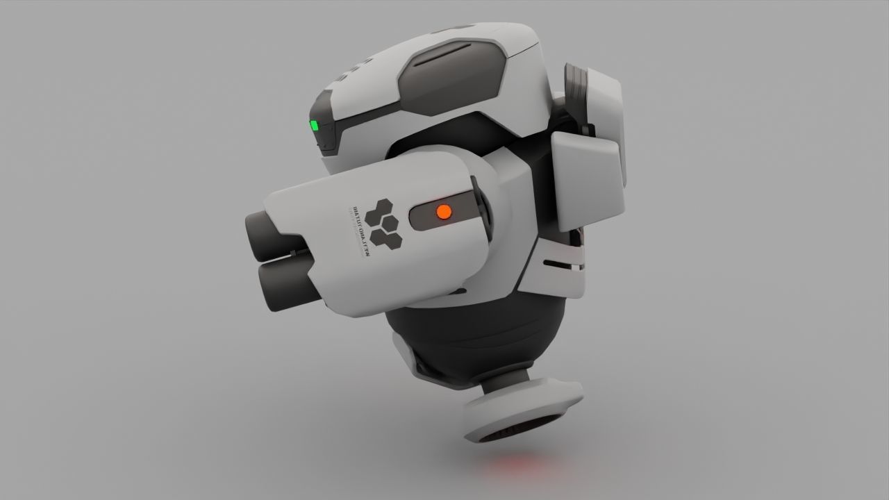 Combat Robot NIOVI  rigged 3D model_4