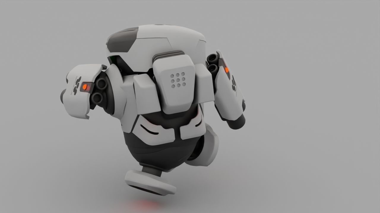Combat Robot NIOVI  rigged 3D model_6
