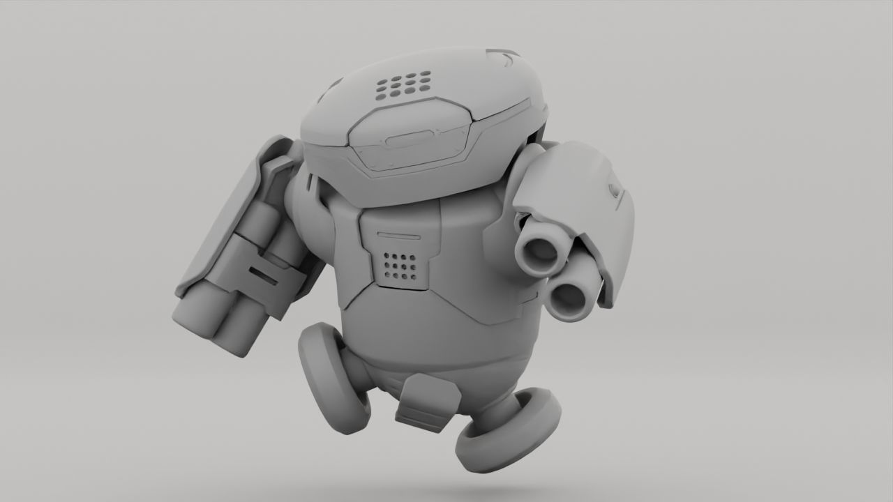 Combat Robot NIOVI  rigged 3D model_30
