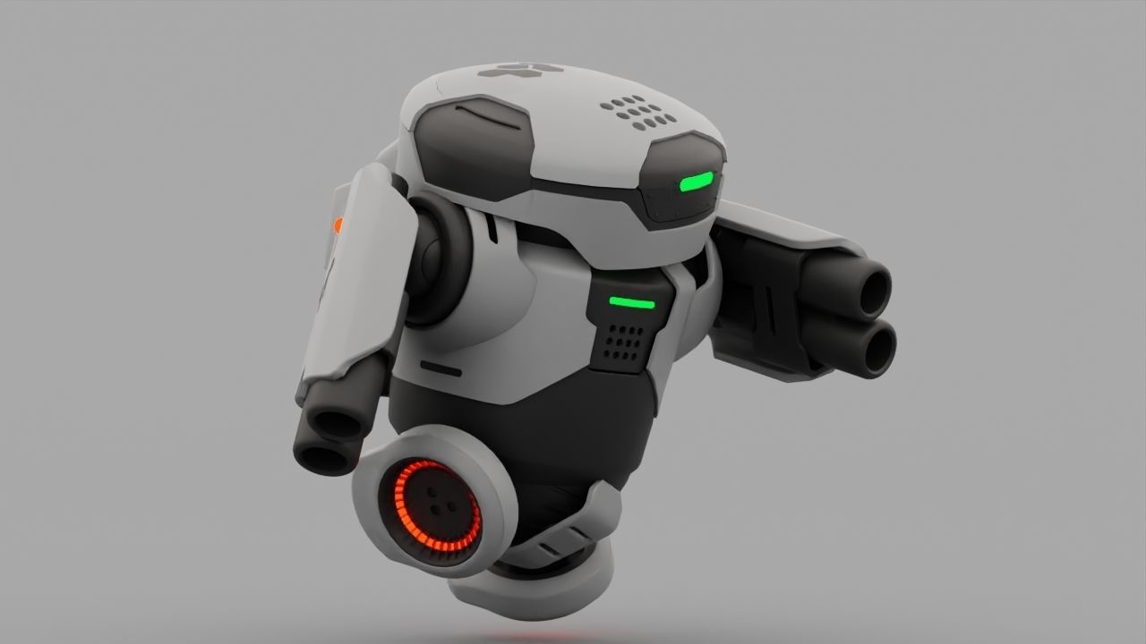 Combat Robot NIOVI  rigged 3D model_16