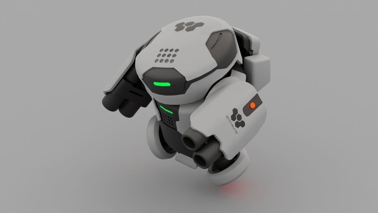 Combat Robot NIOVI  rigged 3D model_12