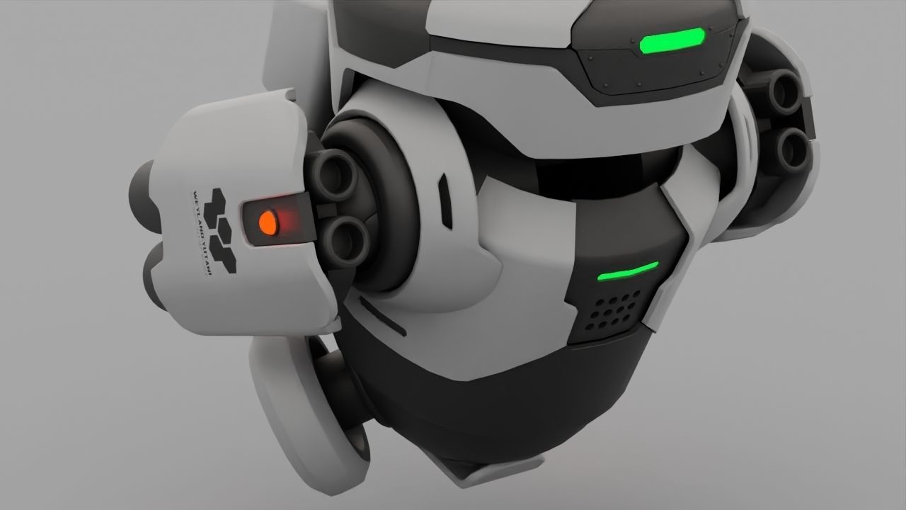 Combat Robot NIOVI  rigged 3D model_23