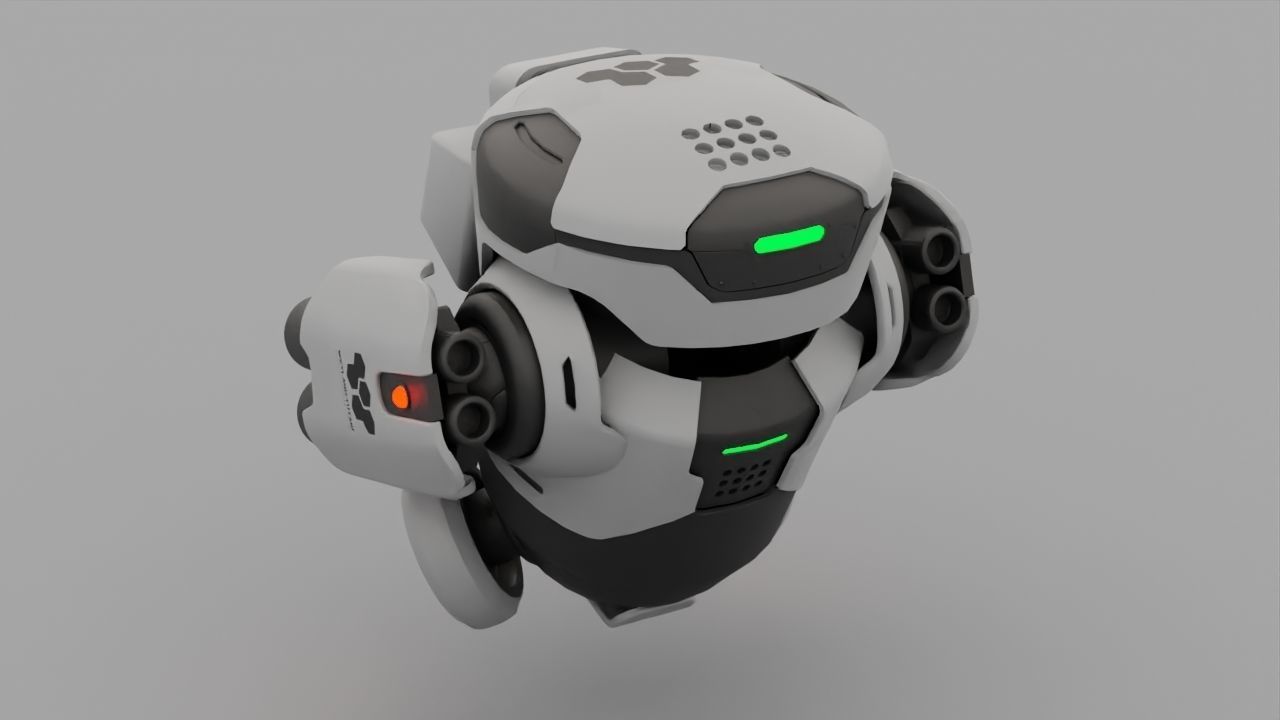 Combat Robot NIOVI  rigged 3D model_24