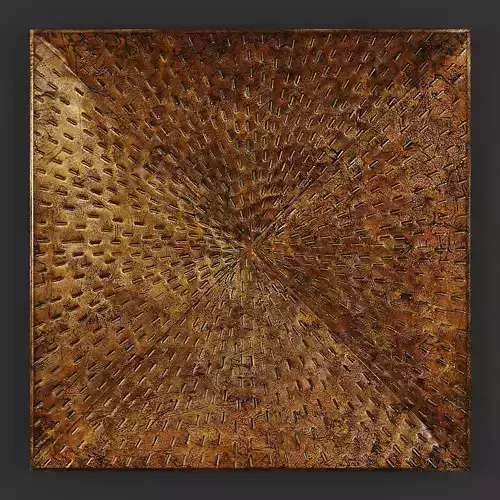 Pictures307 abstract painting with gold and paint Low-poly 3D model
