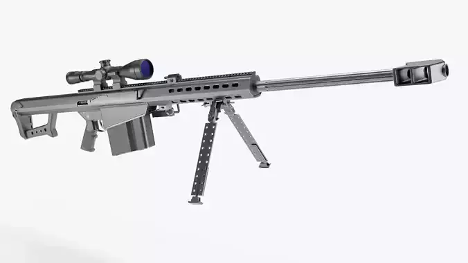 Barrett M82 With Stand Sniper Rifle