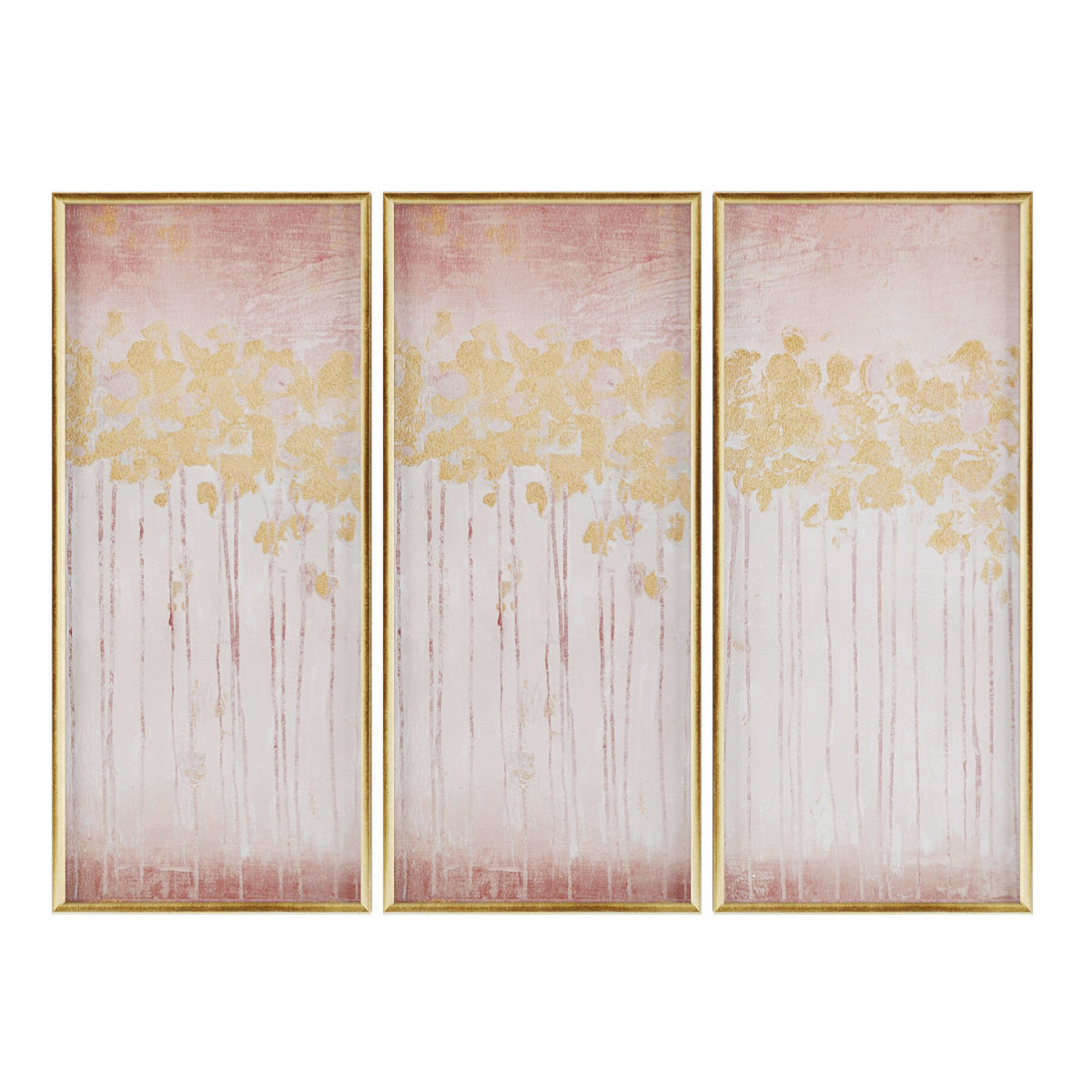 Pictures308 Piece Gold Leaf Wall Art Set Low-poly 3D model_2