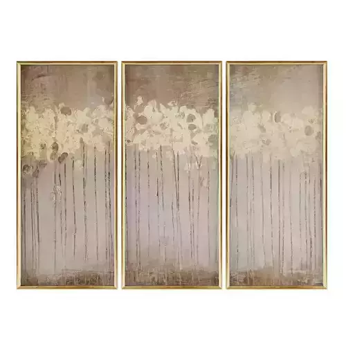 Pictures308 Piece Gold Leaf Wall Art Set Low-poly 3D model