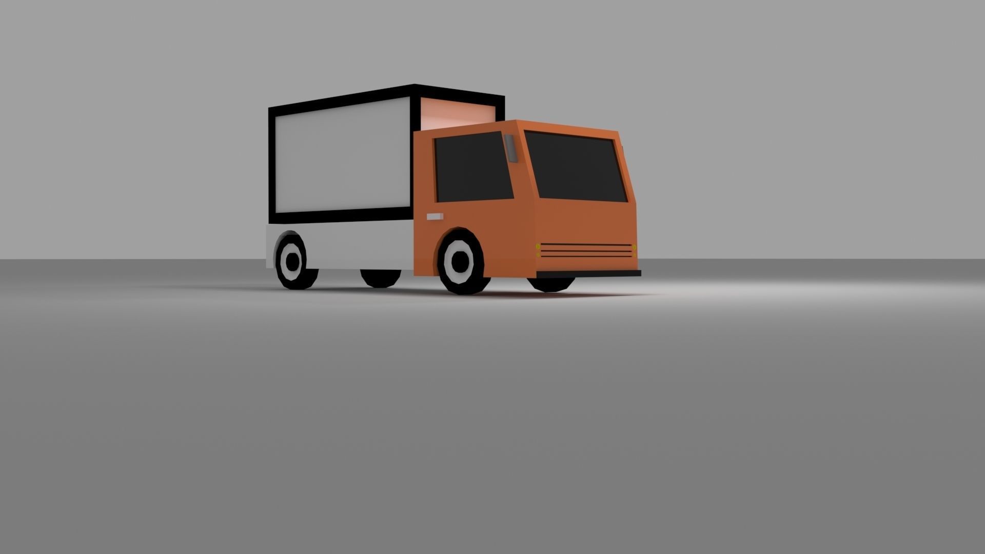 Cartoon Low Poly Truck Low-poly  Low-poly 3D model_4