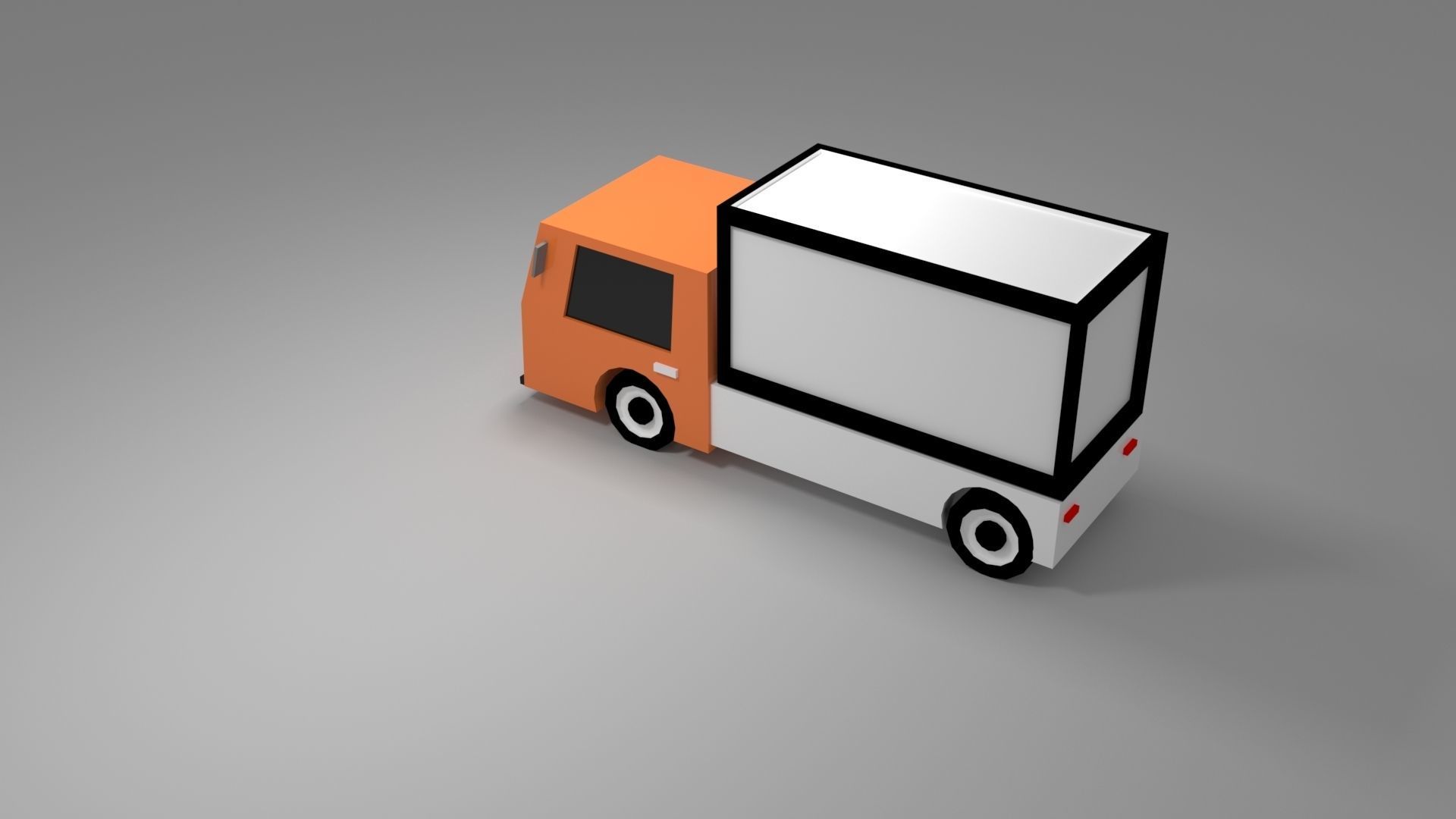 Cartoon Low Poly Truck Low-poly  Low-poly 3D model_2