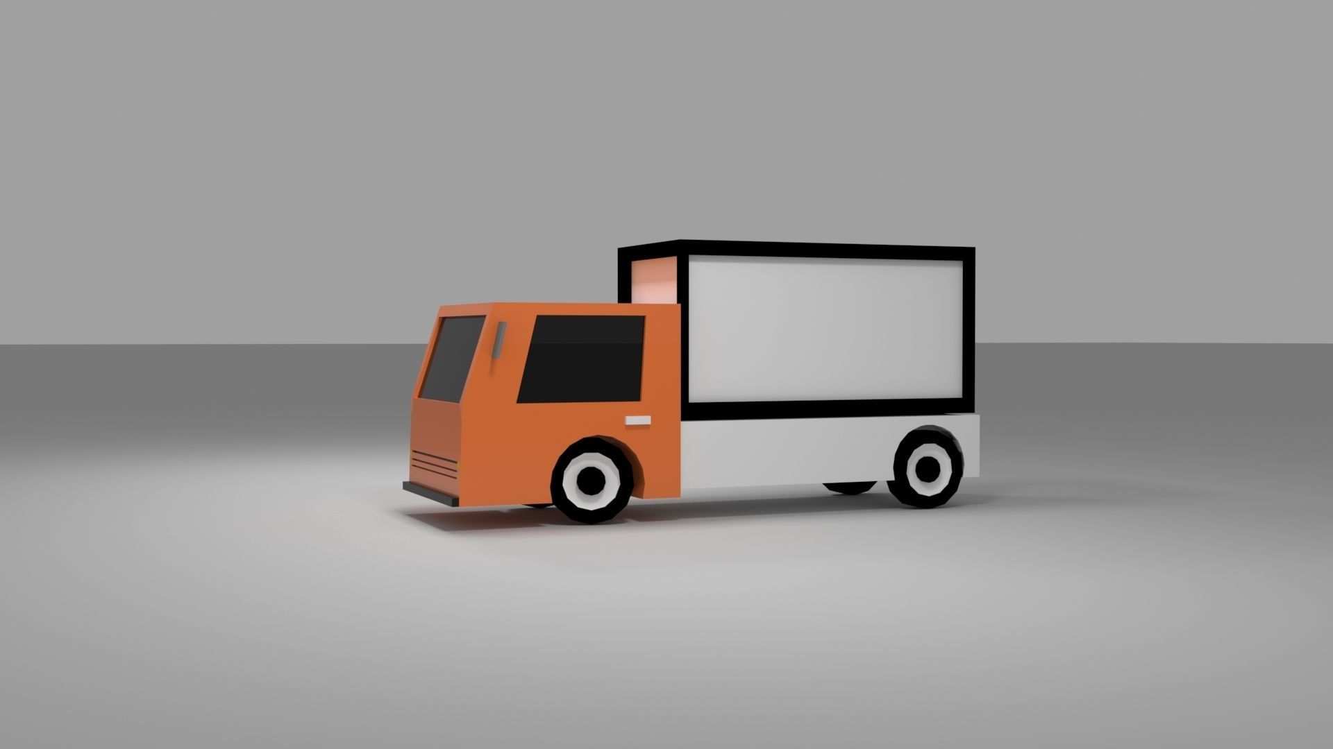 Cartoon Low Poly Truck Low-poly  Low-poly 3D model_6