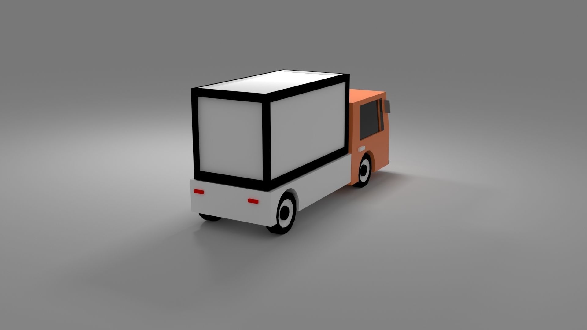 Cartoon Low Poly Truck Low-poly  Low-poly 3D model_3