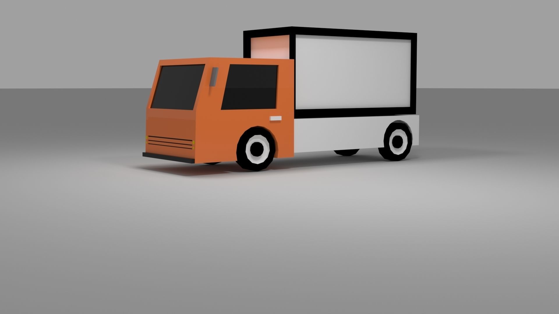 Cartoon Low Poly Truck Low-poly  Low-poly 3D model_5