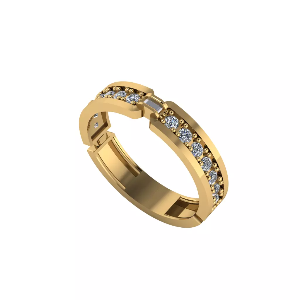 Man ring 3D printable for gold and silver 3D print model_0
