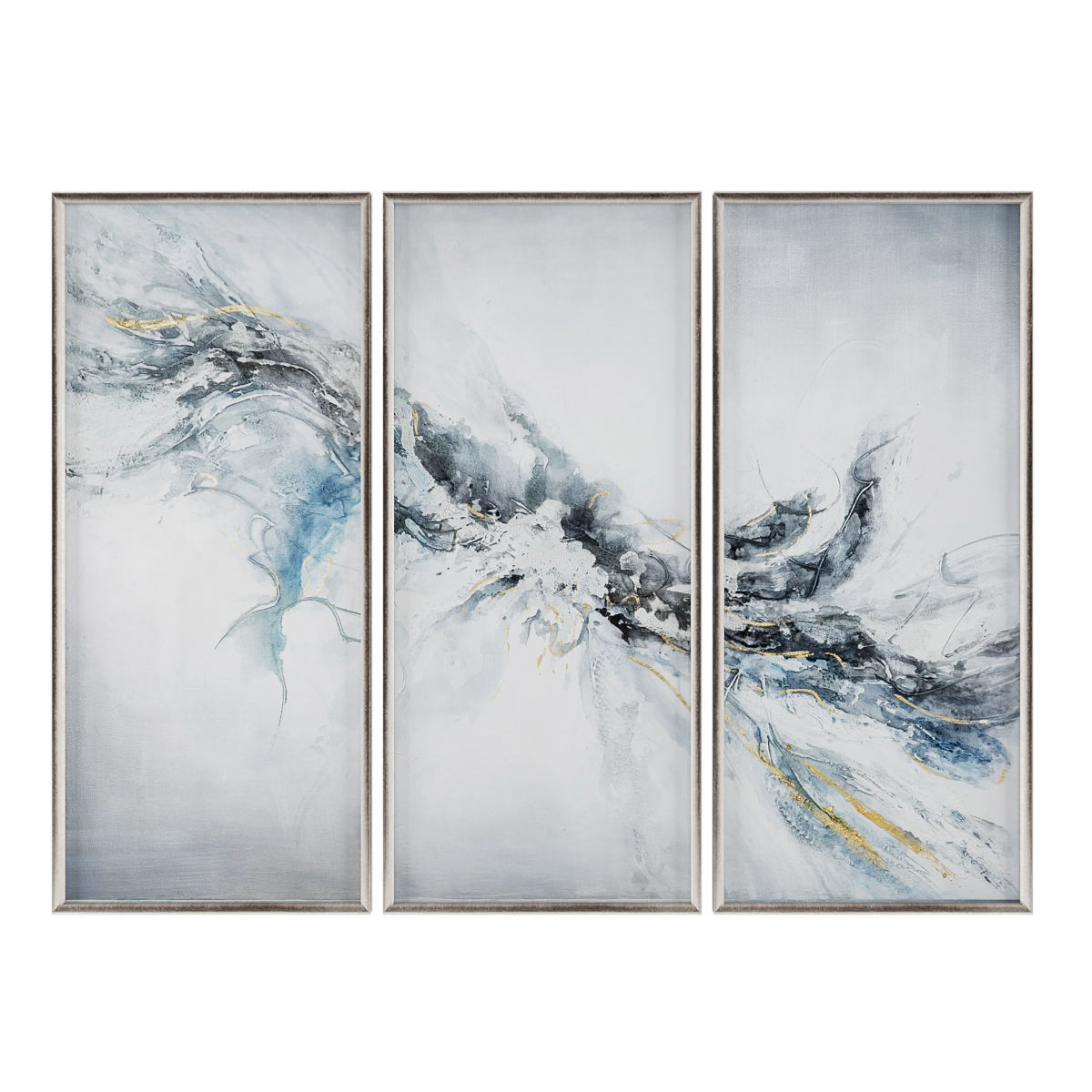 Pictures309 pcs gold and abstract canvas wall art set Low-poly 3D model_2