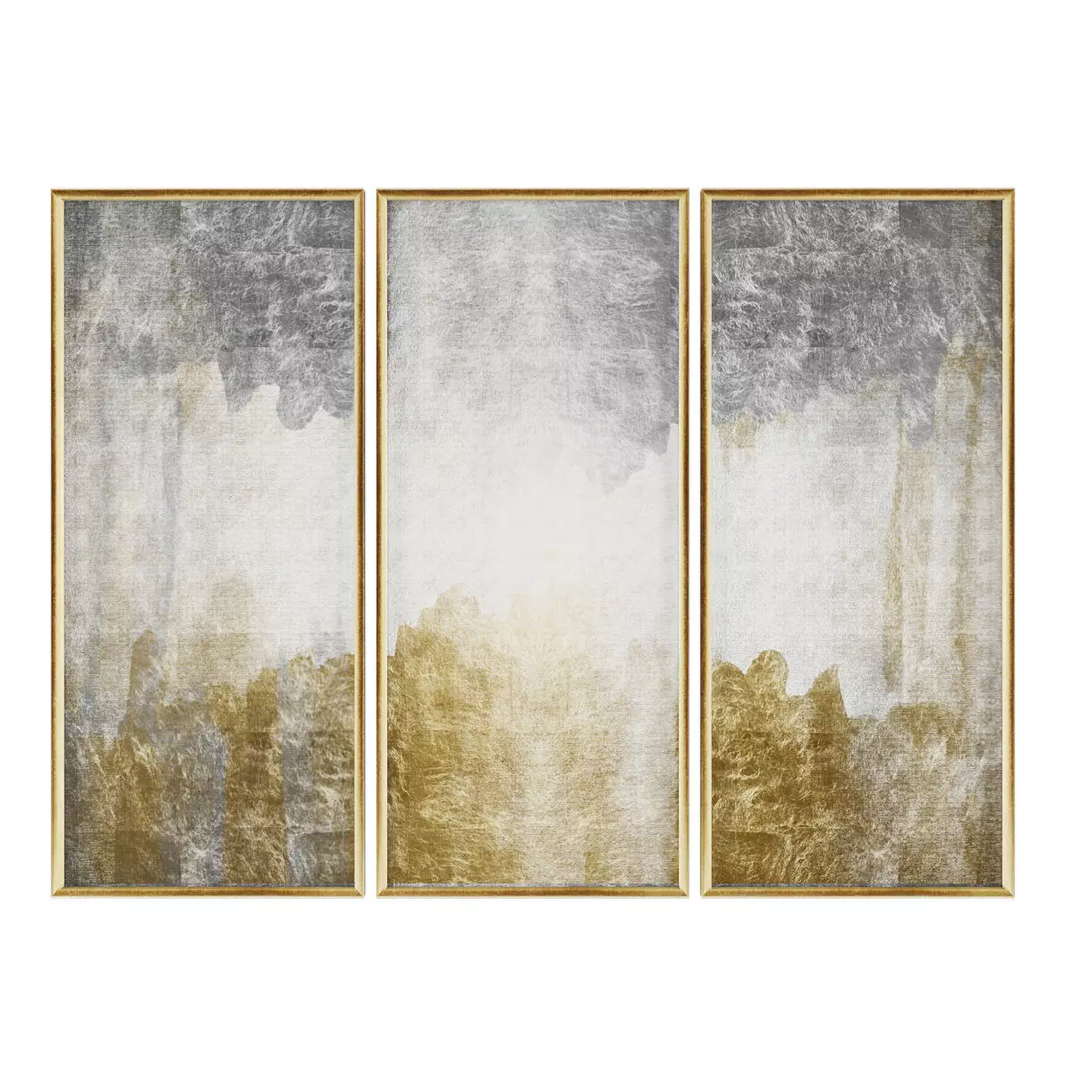 Pictures309 pcs gold and abstract canvas wall art set Low-poly 3D model_0