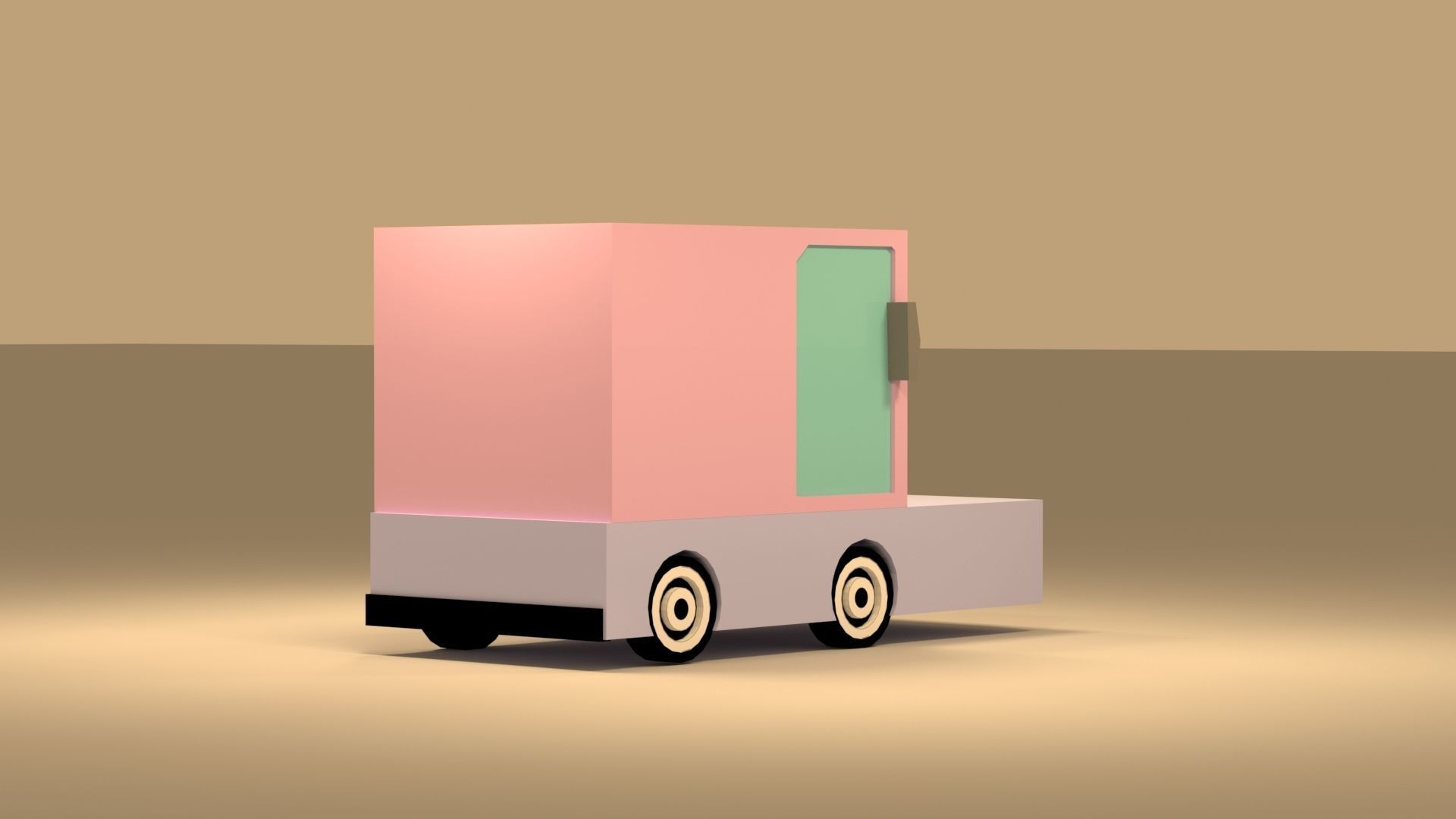 Cartoon Low Poly  Crossover Car Low-poly 3D model Low-poly 3D model_3
