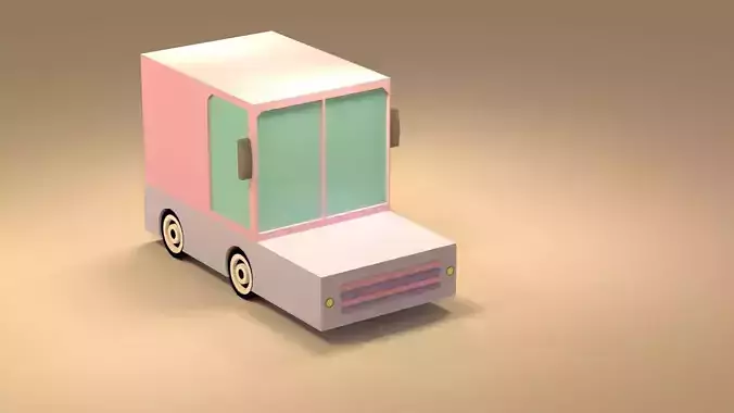 Cartoon Low Poly  Crossover Car Low-poly 3D model Low-poly 3D model