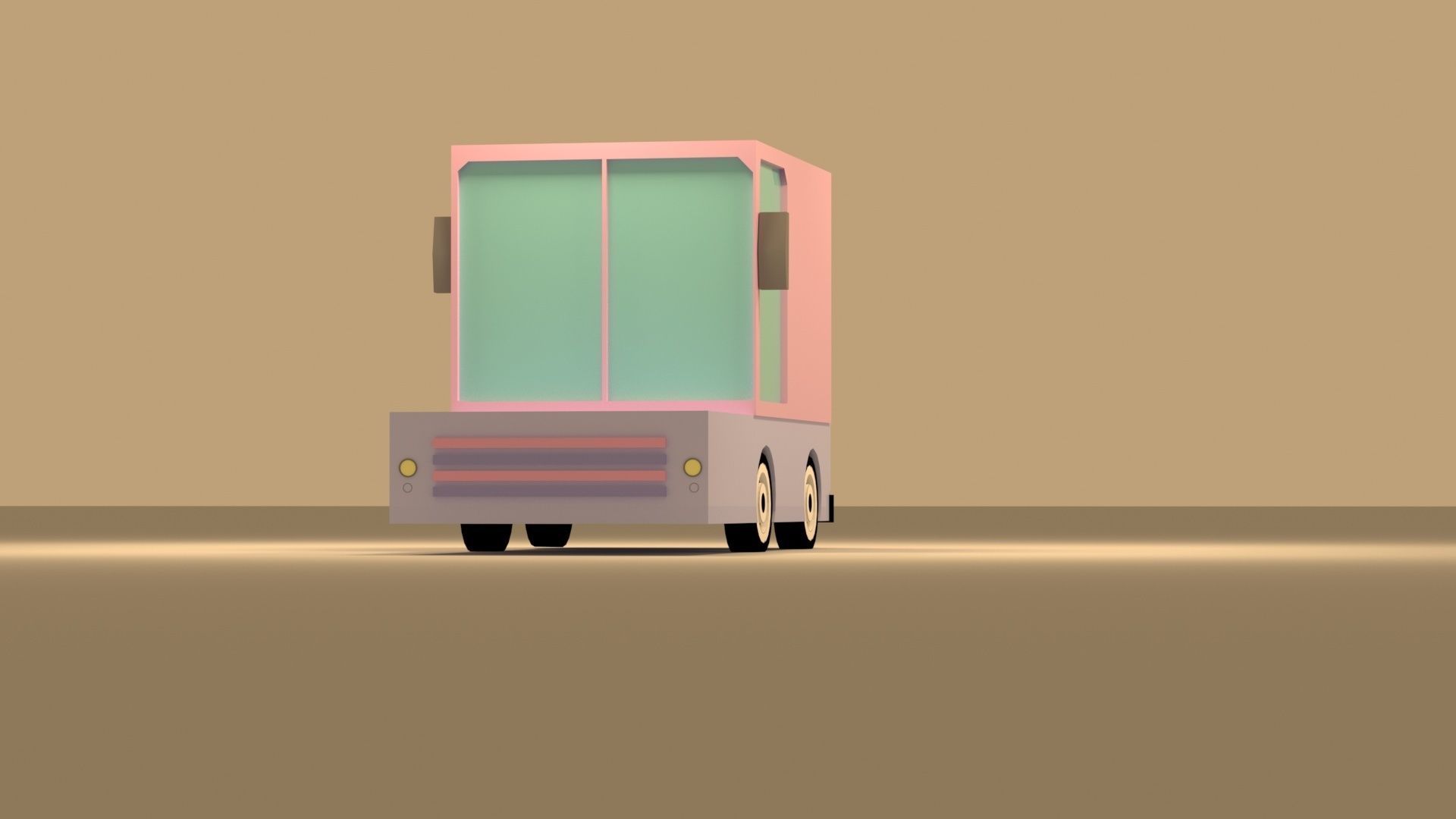 Cartoon Low Poly  Crossover Car Low-poly 3D model Low-poly 3D model_5