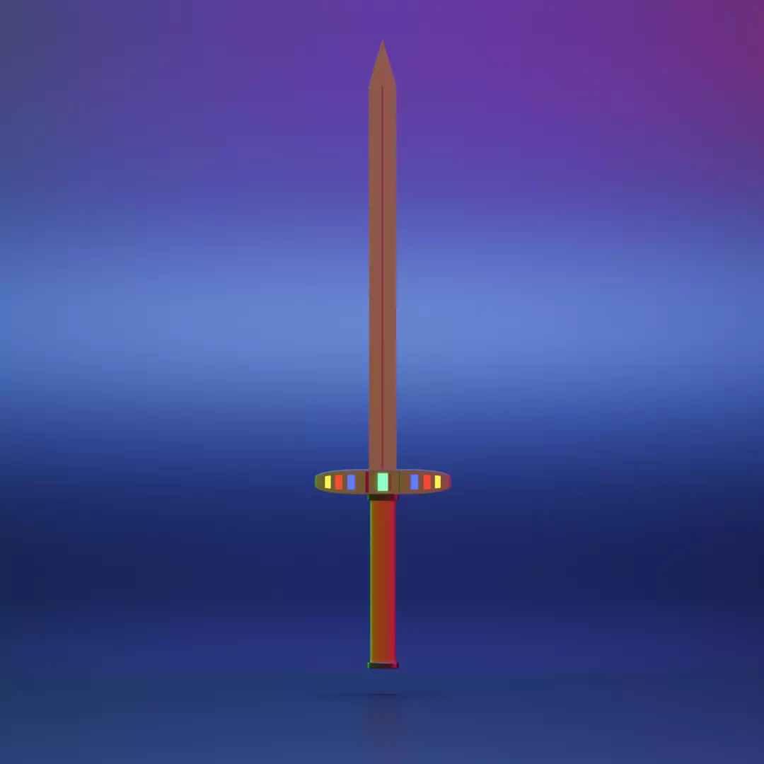 Low-poly 3D model Sword Low-poly 3D model