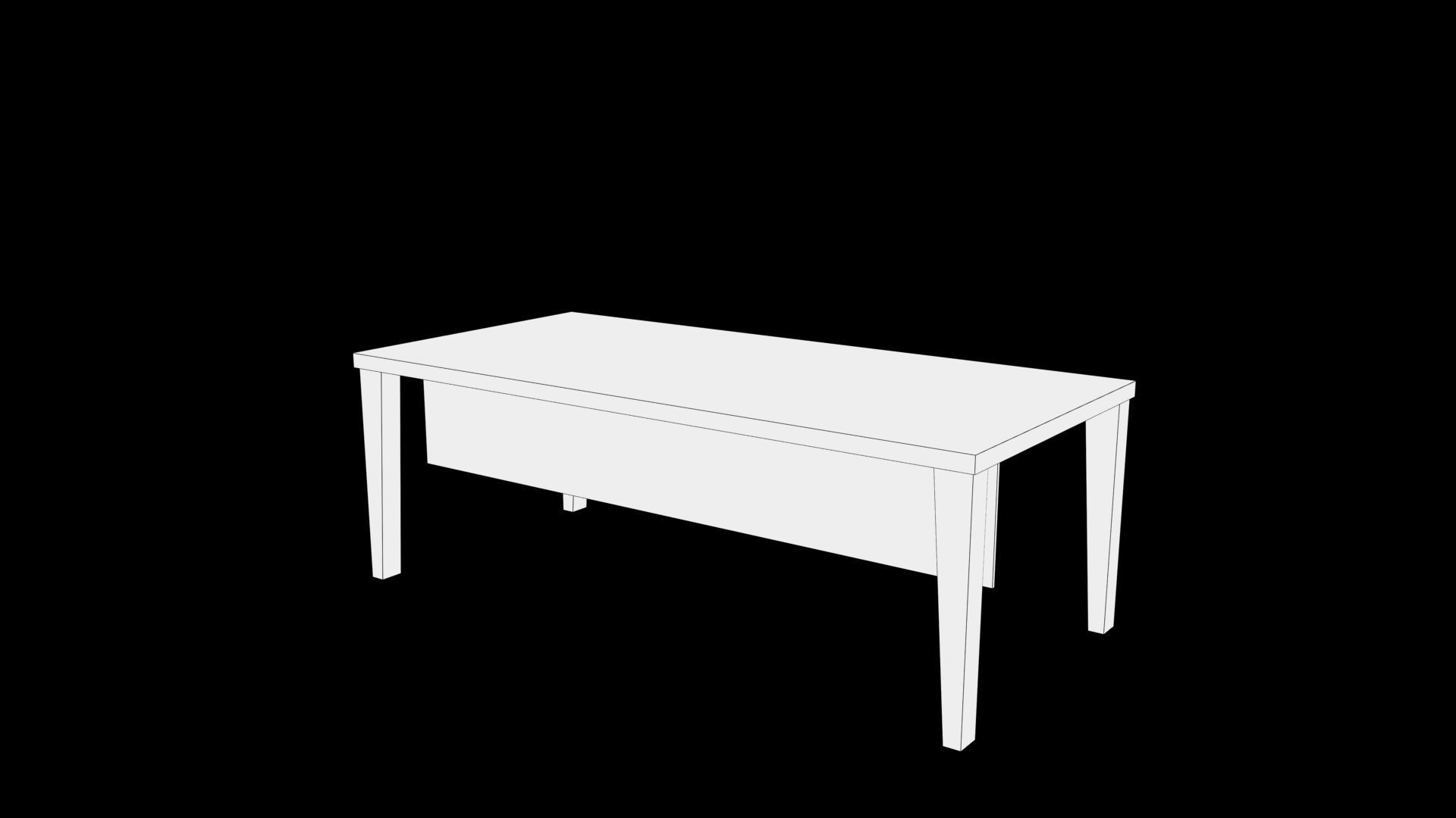 table coffee Low-poly 3D model_6